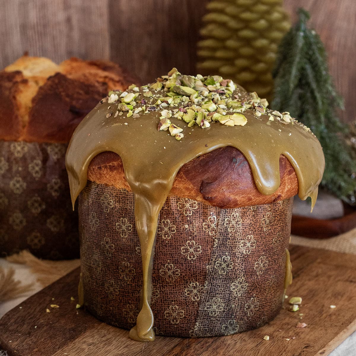 Panettone relleno de chocolate blanco y pistacho en Mambo