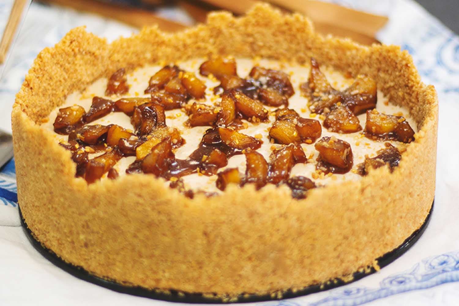 Tarta de queso y manzana asada en Mambo