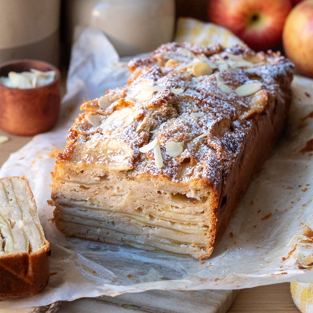 Tarta de milhojas de manzana en Mambo