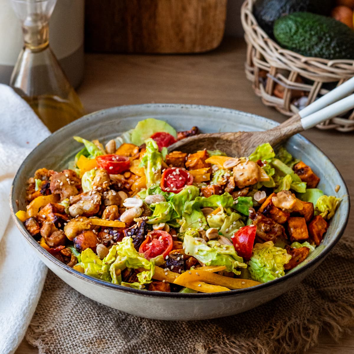 Ensalada pollo satay en Cecofry