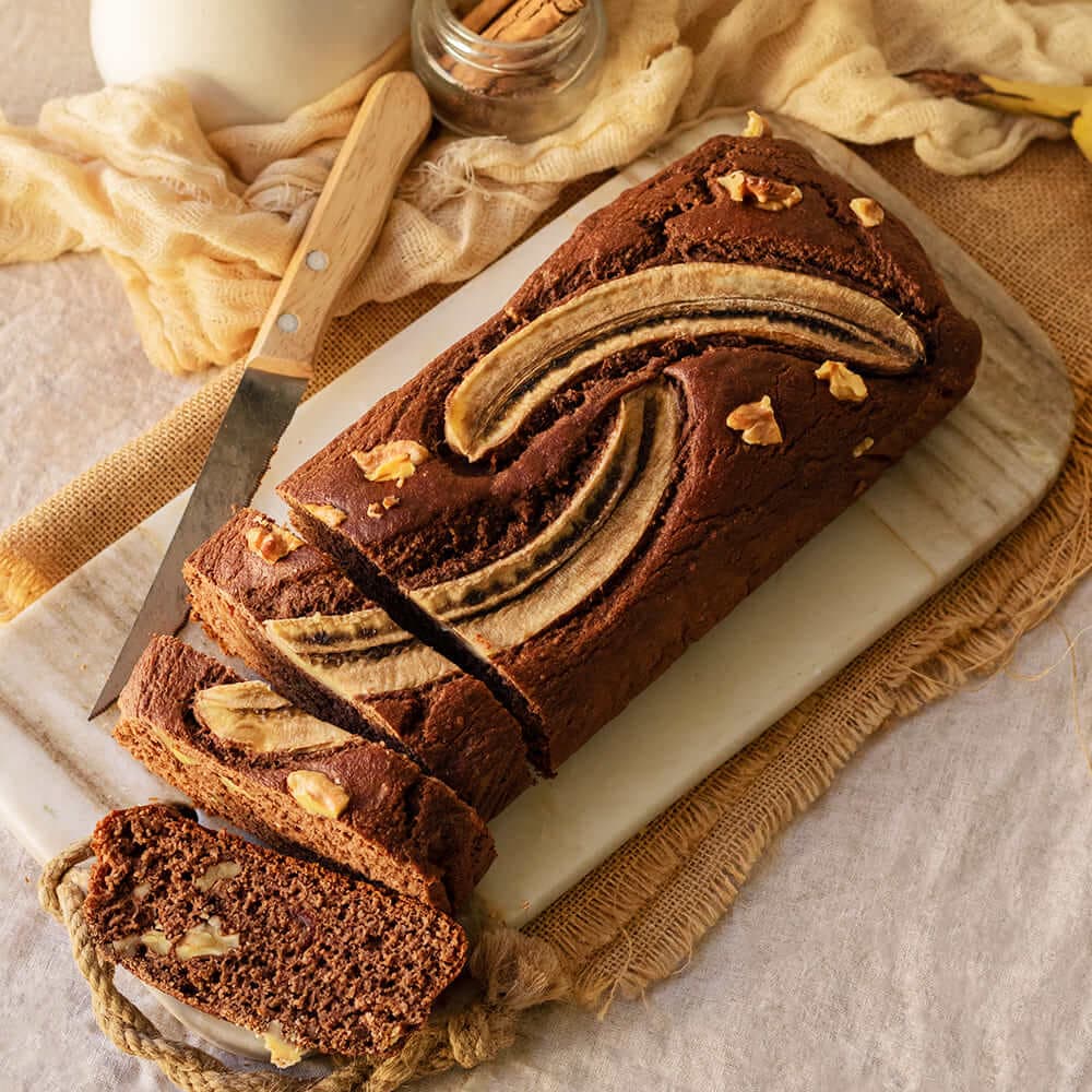Banana bread de chocolate, saludable en Mambo