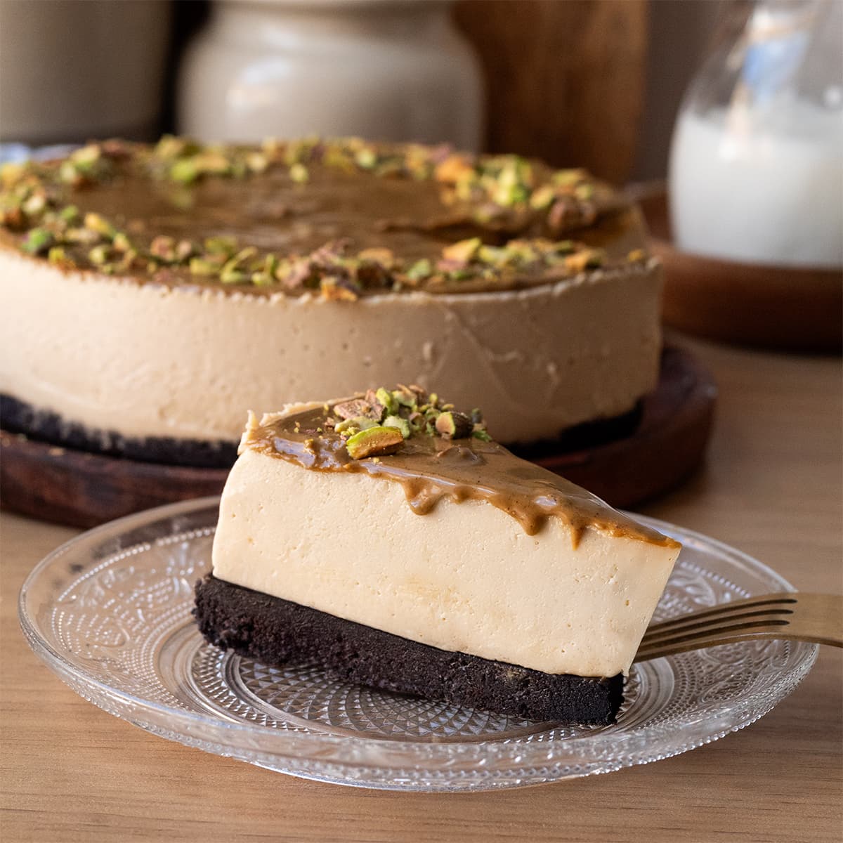 Tarta de queso con pistacho y oreo en Mambo