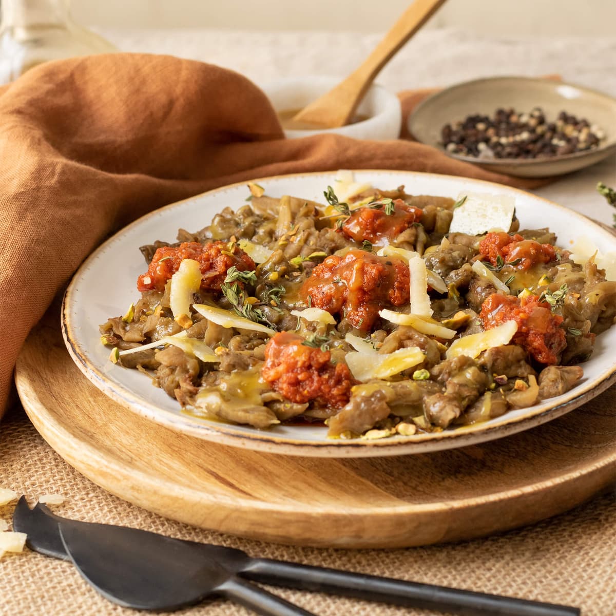 Berenjena con sobrasada en Cecofry