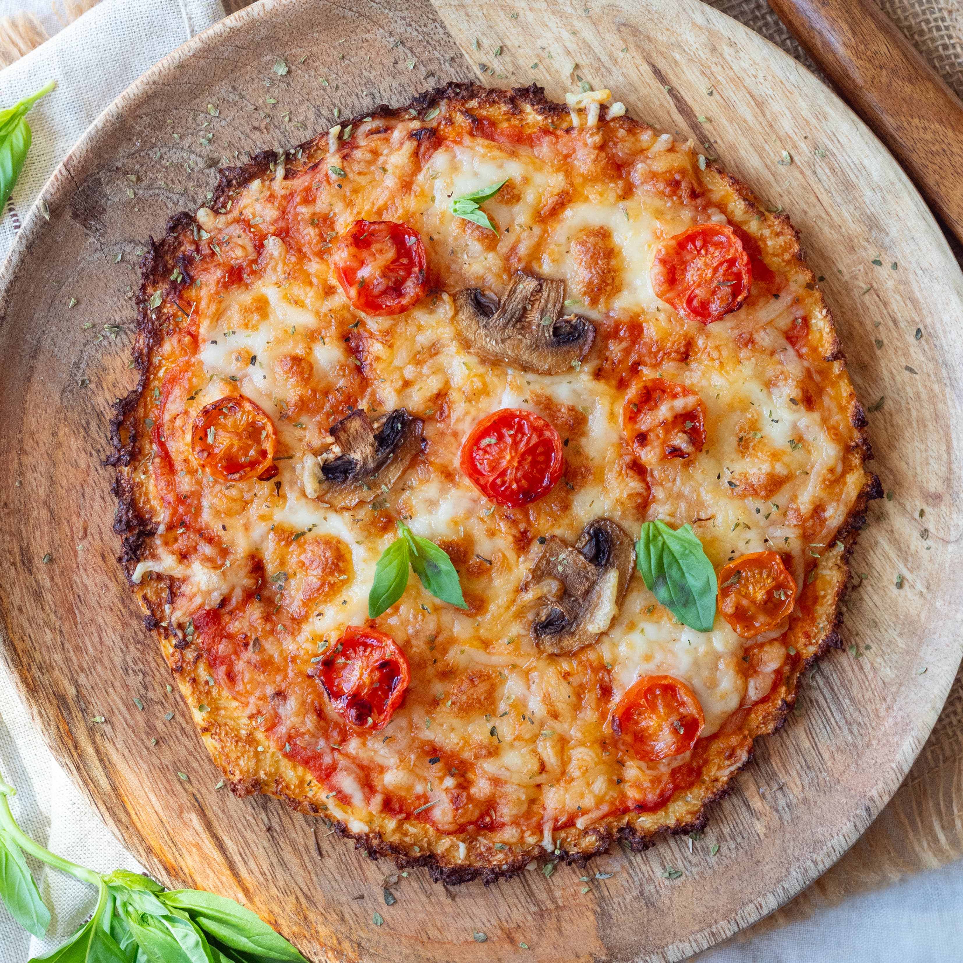 Pizza de coliflor en Cecofry