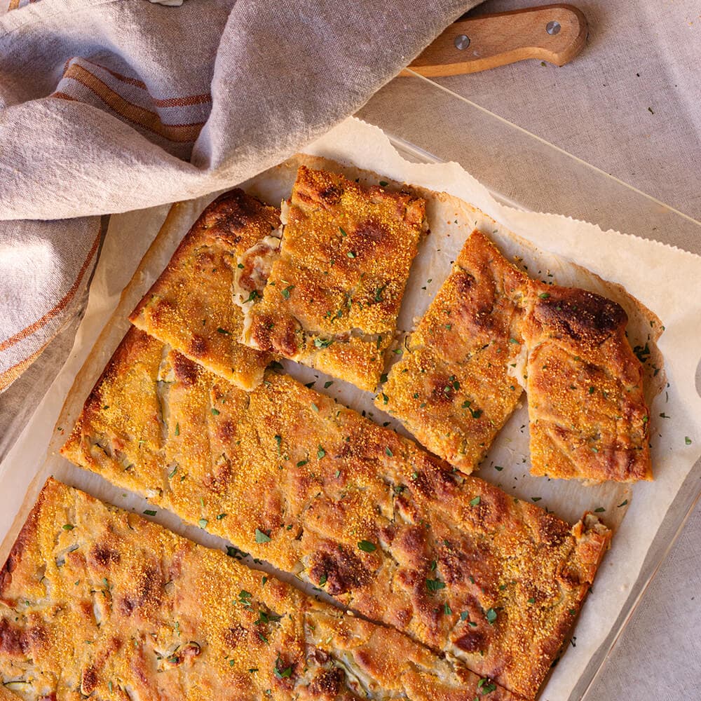 Schiacciata con calabacín y patata en Mambo